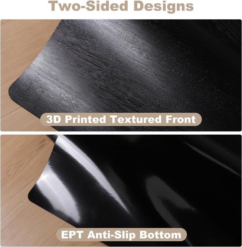 KEYDOL [Thickened to 2.0mm] 36"x 48" Office Chair Mat for Hardwood, Vinyl Computer Floor Mat, Anti-Slip Desk Mats for Hardwood, Easy to Clean Office Chair Floor Protector, Durable Rolling Chair Mat - Image 4